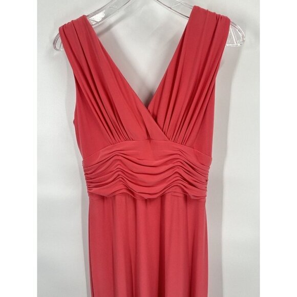 Vintage Talbots Maxi Dress Salmon Sz 10 - Picture 2 of 7